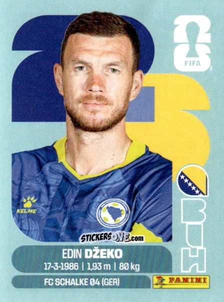 Sticker Edin Dzeko - Fifa World Cup 2026. Standard Edition n. BIH18 - Panini