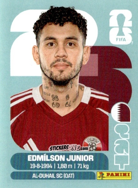 Cromo Edmilson Junior - Fifa World Cup 2026. Standard Edition n. QAT17 - Panini