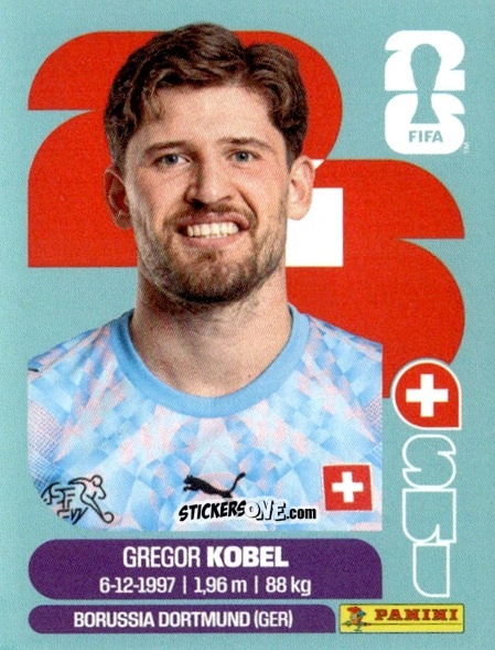 Cromo Gregor Kobel - Fifa World Cup 2026. Standard Edition n. SUI2 - Panini