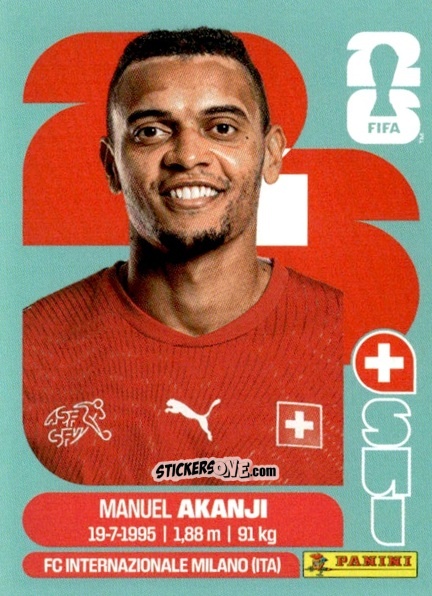 Cromo Manuel Akanji - Fifa World Cup 2026. Standard Edition n. SUI4 - Panini