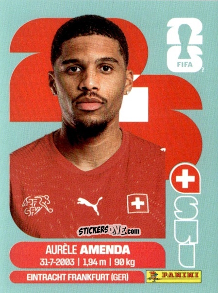 Cromo Aurèle Amenda - Fifa World Cup 2026. Standard Edition n. SUI7 - Panini
