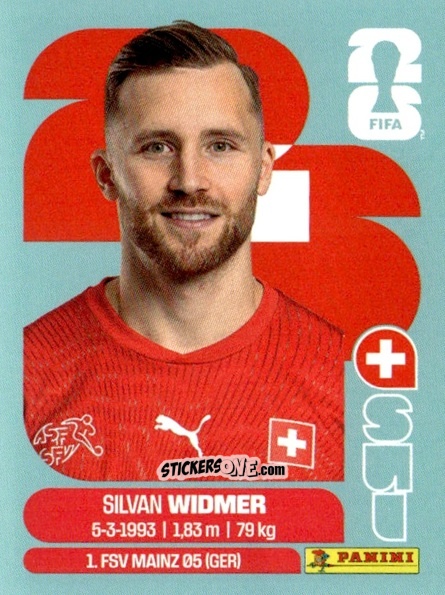 Cromo Silvan Widmer - Fifa World Cup 2026. Standard Edition n. SUI8 - Panini