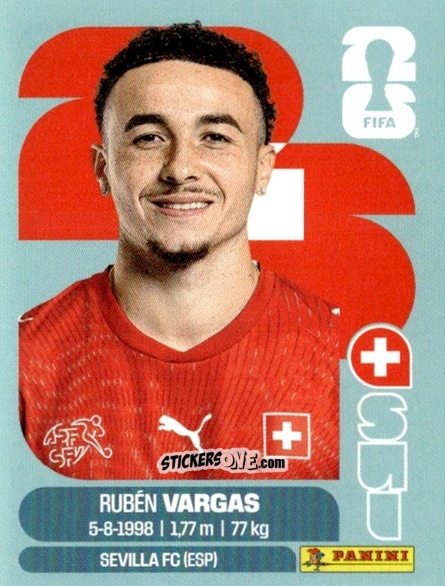 Sticker Ruben Vargas - Fifa World Cup 2026. Standard Edition n. SUI18 - Panini