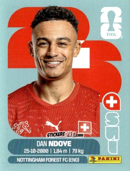 Figurina Dan Ndoye - Fifa World Cup 2026. Standard Edition n. SUI19 - Panini