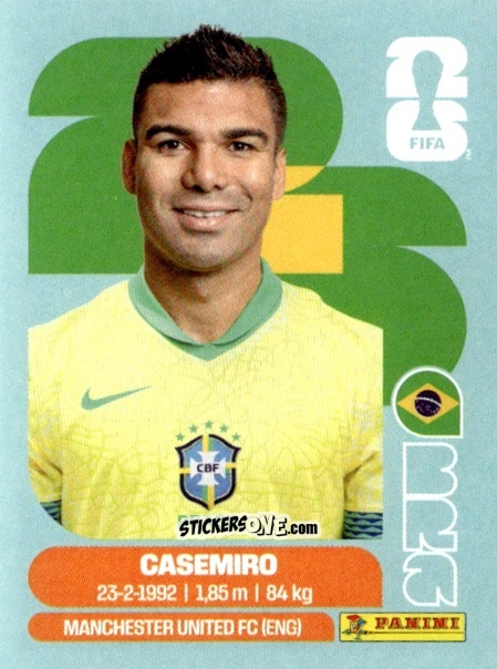 Cromo Casemiro - Fifa World Cup 2026. Standard Edition n. BRA10 - Panini