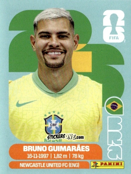 Cromo Bruno Guimarães - Fifa World Cup 2026. Standard Edition n. BRA11 - Panini