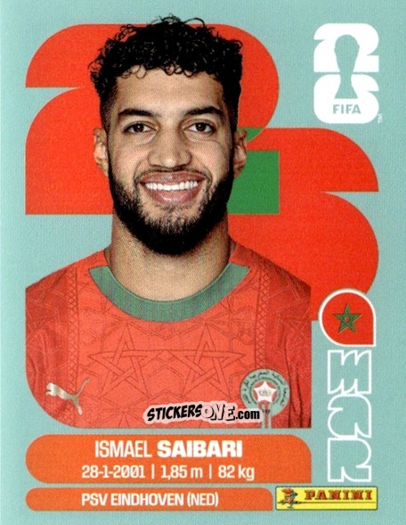 Figurina Ismael Saibari - Fifa World Cup 2026. Standard Edition n. MAR15 - Panini