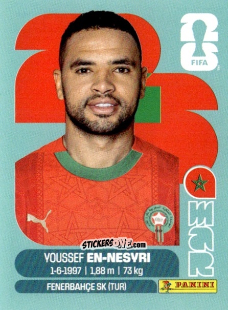 Cromo Youssef En-Nesyri - Fifa World Cup 2026. Standard Edition n. MAR16 - Panini