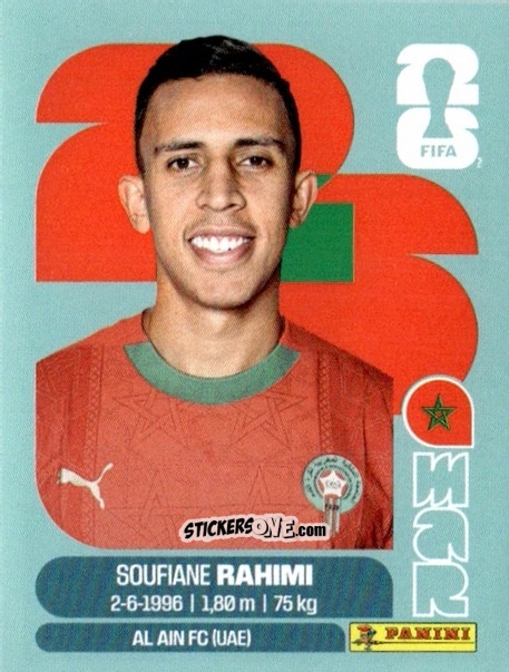 Cromo Soufiane Rahimi - Fifa World Cup 2026. Standard Edition n. MAR18 - Panini