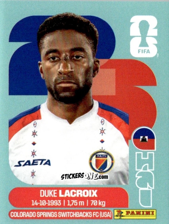 Figurina Duke Lacroix - Fifa World Cup 2026. Standard Edition n. HAI7 - Panini