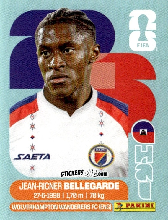 Figurina Jean-Ricner Bellegarde - Fifa World Cup 2026. Standard Edition n. HAI12 - Panini