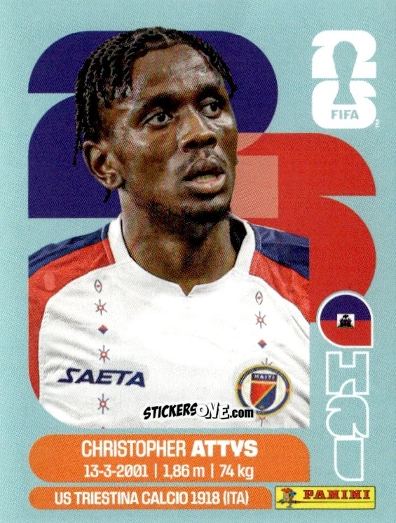 Figurina Christopher Attys - Fifa World Cup 2026. Standard Edition n. HAI14 - Panini