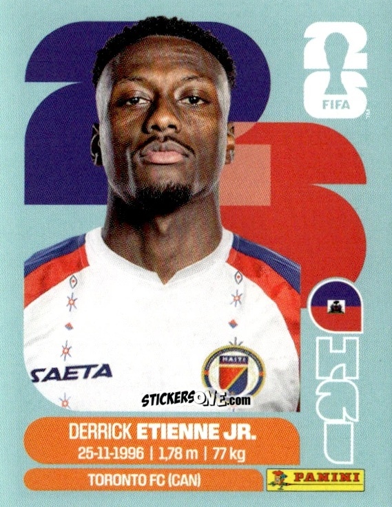Figurina Derrick Etienne Jr - Fifa World Cup 2026. Standard Edition n. HAI15 - Panini