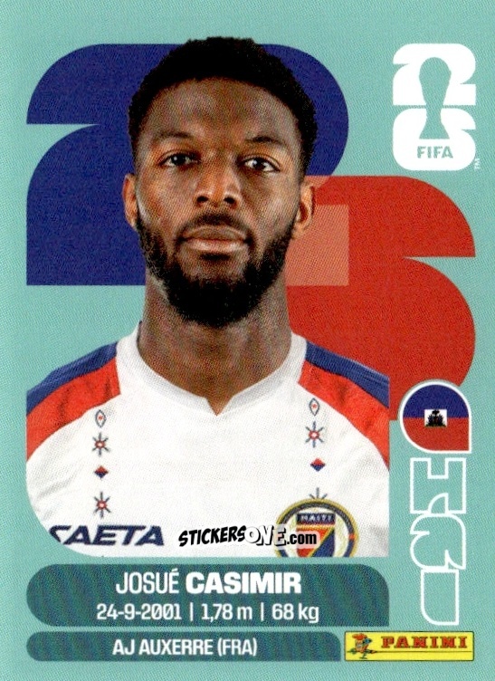 Figurina Josue Casimir - Fifa World Cup 2026. Standard Edition n. HAI16 - Panini