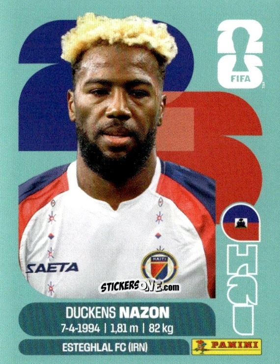 Figurina Duckens Nazon - Fifa World Cup 2026. Standard Edition n. HAI18 - Panini
