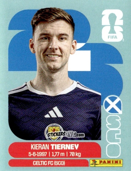 Figurina Kieran Tierney - Fifa World Cup 2026. Standard Edition n. SCO4 - Panini