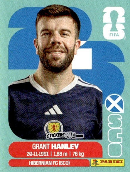 Figurina Grant Hanley - Fifa World Cup 2026. Standard Edition n. SCO10 - Panini