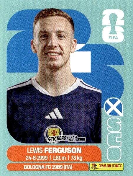 Sticker Lewis Ferguson - Fifa World Cup 2026. Standard Edition n. SCO14 - Panini