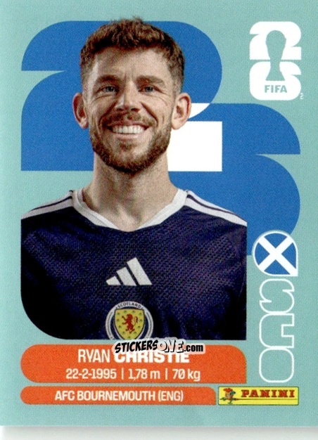 Figurina Ryan Christie - Fifa World Cup 2026. Standard Edition n. SCO15 - Panini