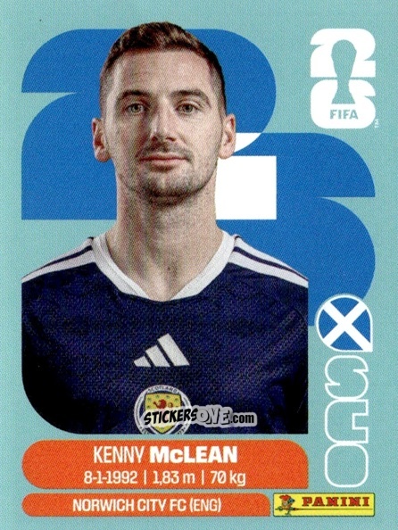Figurina Kenny McLean - Fifa World Cup 2026. Standard Edition n. SCO16 - Panini