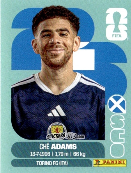 Sticker Che Adams - Fifa World Cup 2026. Standard Edition n. SCO19 - Panini