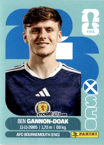 Sticker Ben Gannon-Doak - Fifa World Cup 2026. Standard Edition n. SCO20 - Panini