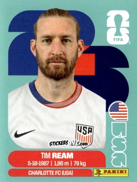 Cromo Tim Ream - Fifa World Cup 2026. Standard Edition n. USA4 - Panini