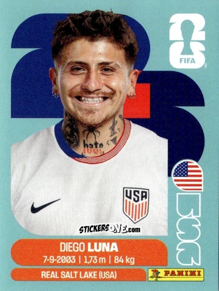 Cromo Diego Luna - Fifa World Cup 2026. Standard Edition n. USA14 - Panini