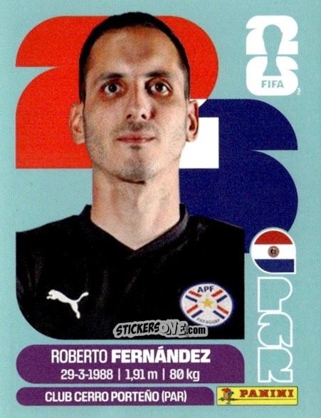 Figurina Roberto Fernandez - Fifa World Cup 2026. Standard Edition n. PAR2 - Panini