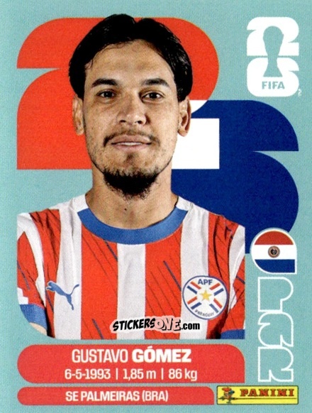 Figurina Gustavo Gomez - Fifa World Cup 2026. Standard Edition n. PAR4 - Panini
