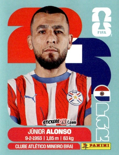 Cromo Junior Alonso - Fifa World Cup 2026. Standard Edition n. PAR8 - Panini
