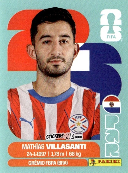 Cromo Mathías Villasanti - Fifa World Cup 2026. Standard Edition n. PAR9 - Panini