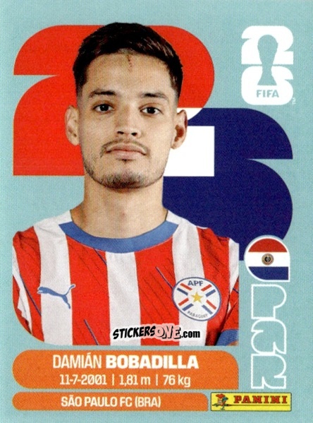 Cromo Damián Bobadilla - Fifa World Cup 2026. Standard Edition n. PAR11 - Panini