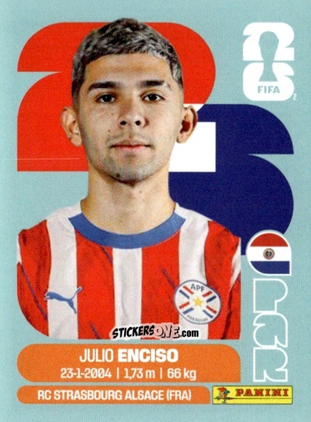Cromo Julio Enciso - Fifa World Cup 2026. Standard Edition n. PAR15 - Panini