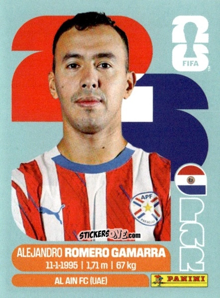 Figurina Alejandro Romero Gamarra - Fifa World Cup 2026. Standard Edition n. PAR16 - Panini