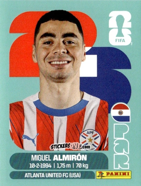 Figurina Miguel Almirón - Fifa World Cup 2026. Standard Edition n. PAR17 - Panini