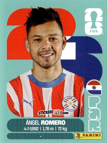Cromo Angel Romero - Fifa World Cup 2026. Standard Edition n. PAR19 - Panini