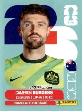 Cromo Cameron Burgess - Fifa World Cup 2026. Standard Edition n. AUS8 - Panini