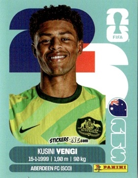 Figurina Kusini Yengi - Fifa World Cup 2026. Standard Edition n. AUS18 - Panini
