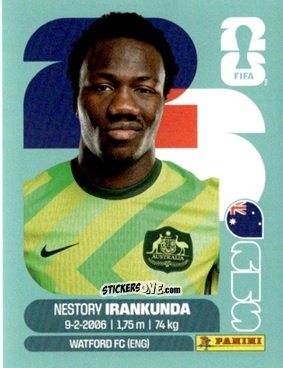 Sticker Nestory Irankunda - Fifa World Cup 2026. Standard Edition n. AUS19 - Panini