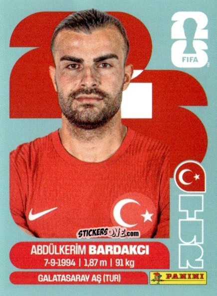 Cromo Abdulkerim Bardakci - Fifa World Cup 2026. Standard Edition n. TUR5 - Panini