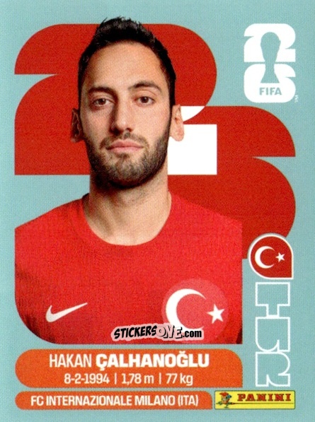 Cromo Hakan Calhanoglu - Fifa World Cup 2026. Standard Edition n. TUR11 - Panini