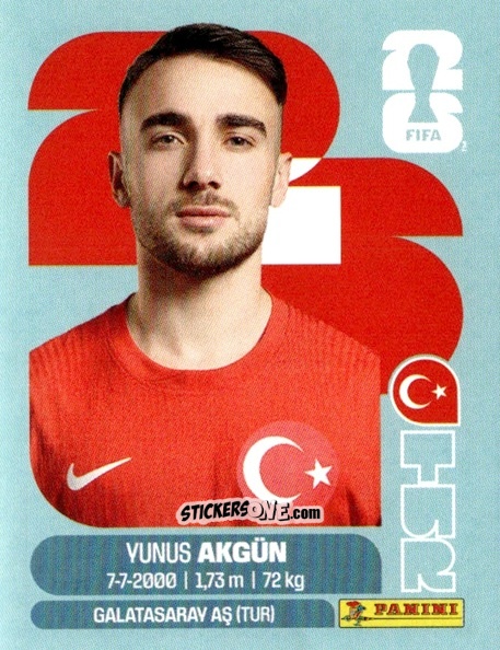 Cromo Yunus Akgun - Fifa World Cup 2026. Standard Edition n. TUR16 - Panini