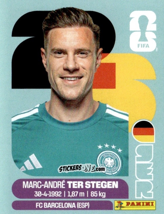 Cromo Marc-André ter Stegen - Fifa World Cup 2026. Standard Edition n. GER2 - Panini