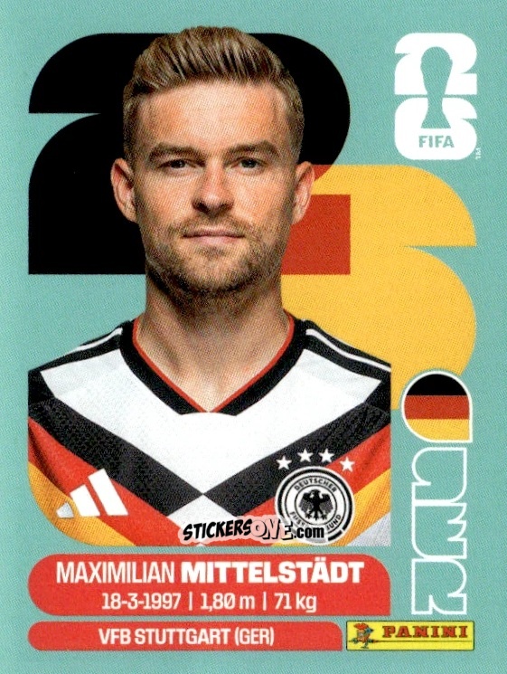 Cromo Maximilian Mittelstadt - Fifa World Cup 2026. Standard Edition n. GER9 - Panini