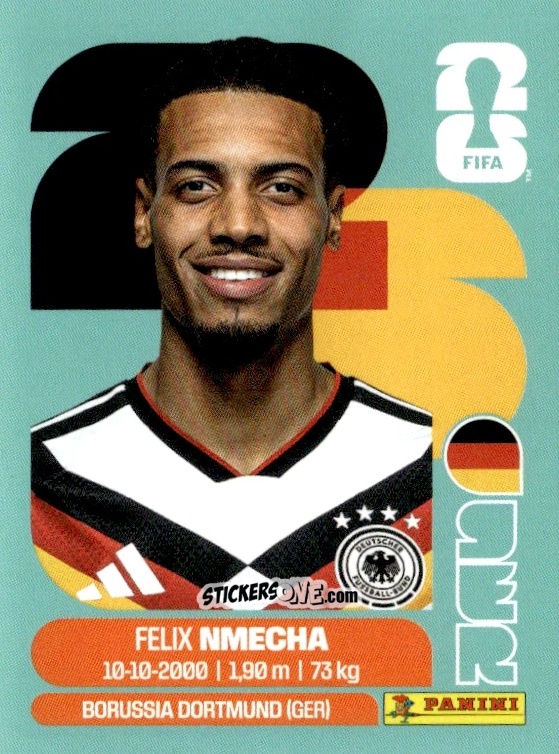 Sticker Felix Nmecha - Fifa World Cup 2026. Standard Edition n. GER12 - Panini