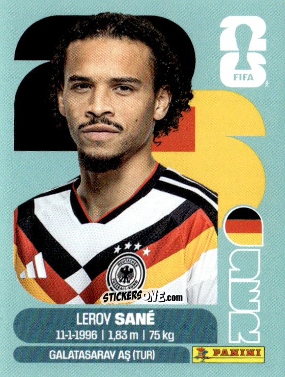 Sticker Leroy Sane - Fifa World Cup 2026. Standard Edition n. GER18 - Panini