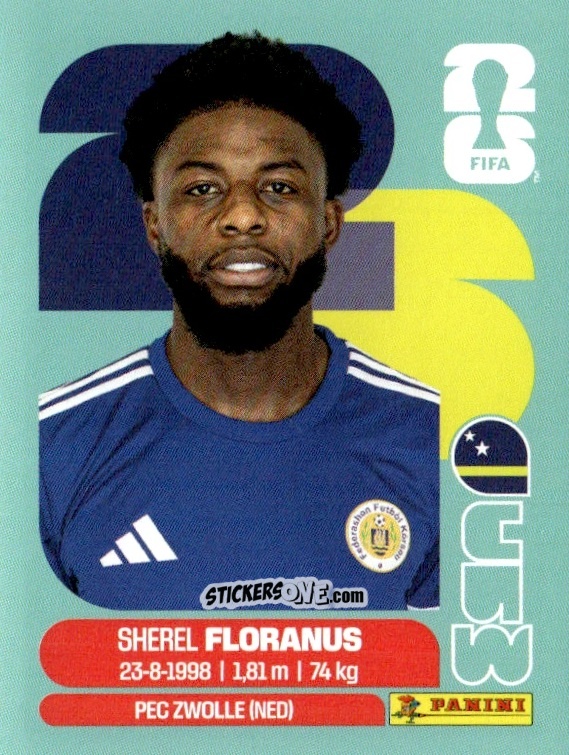Cromo Sherel Floranus - Fifa World Cup 2026. Standard Edition n. CUW4 - Panini