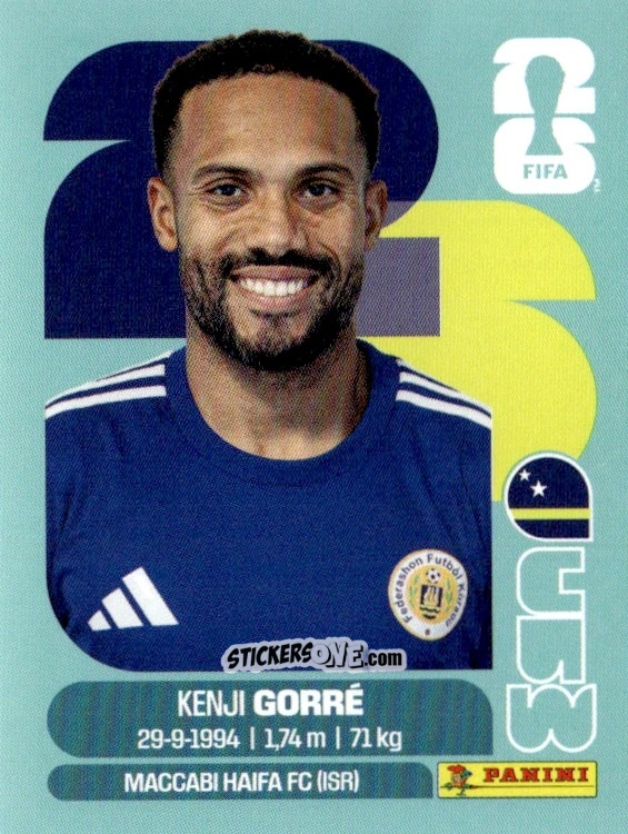 Cromo Kenji Gorre - Fifa World Cup 2026. Standard Edition n. CUW15 - Panini