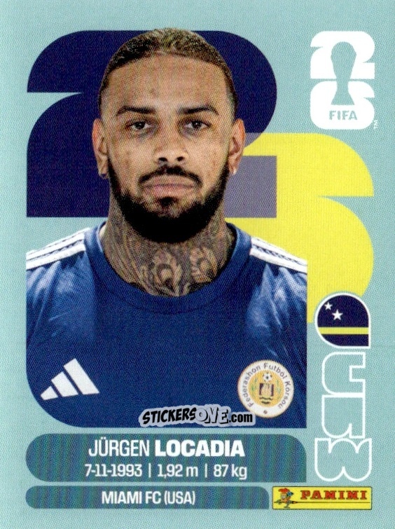Figurina Jurgen Locadia - Fifa World Cup 2026. Standard Edition n. CUW17 - Panini